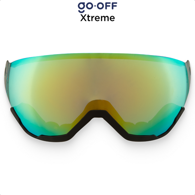 GO-OFF Xtreme Visor Green - Ski Helmet Replacement Visor