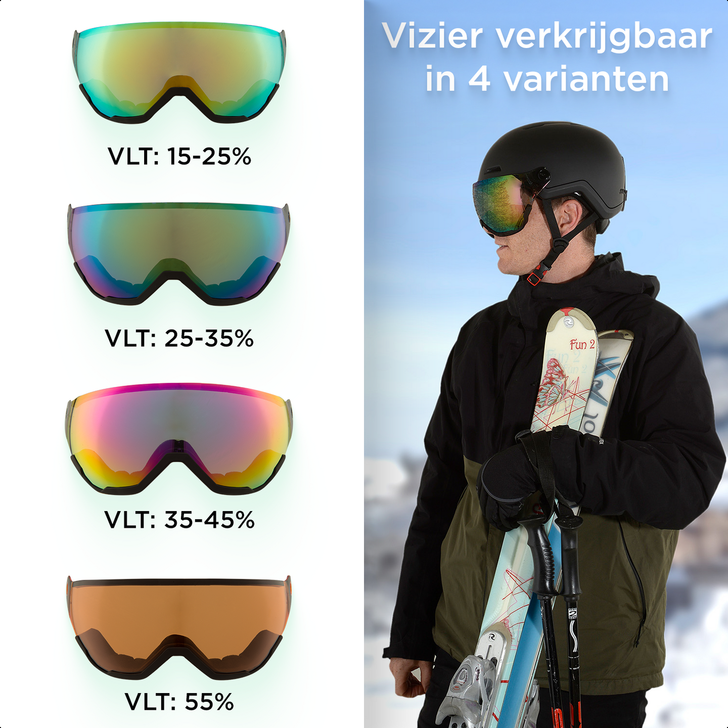 Visière XTREME 15-25 % VLT (temps ensoleillé)