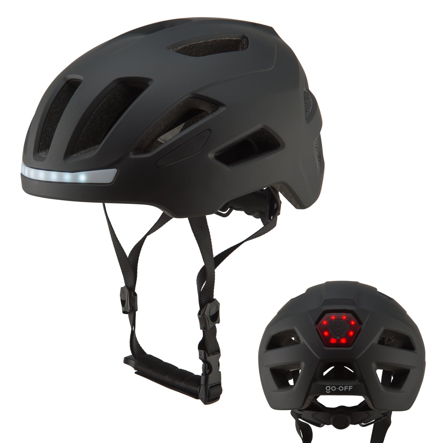 RIDER Fahrradhelm mit Front- und Rücklicht