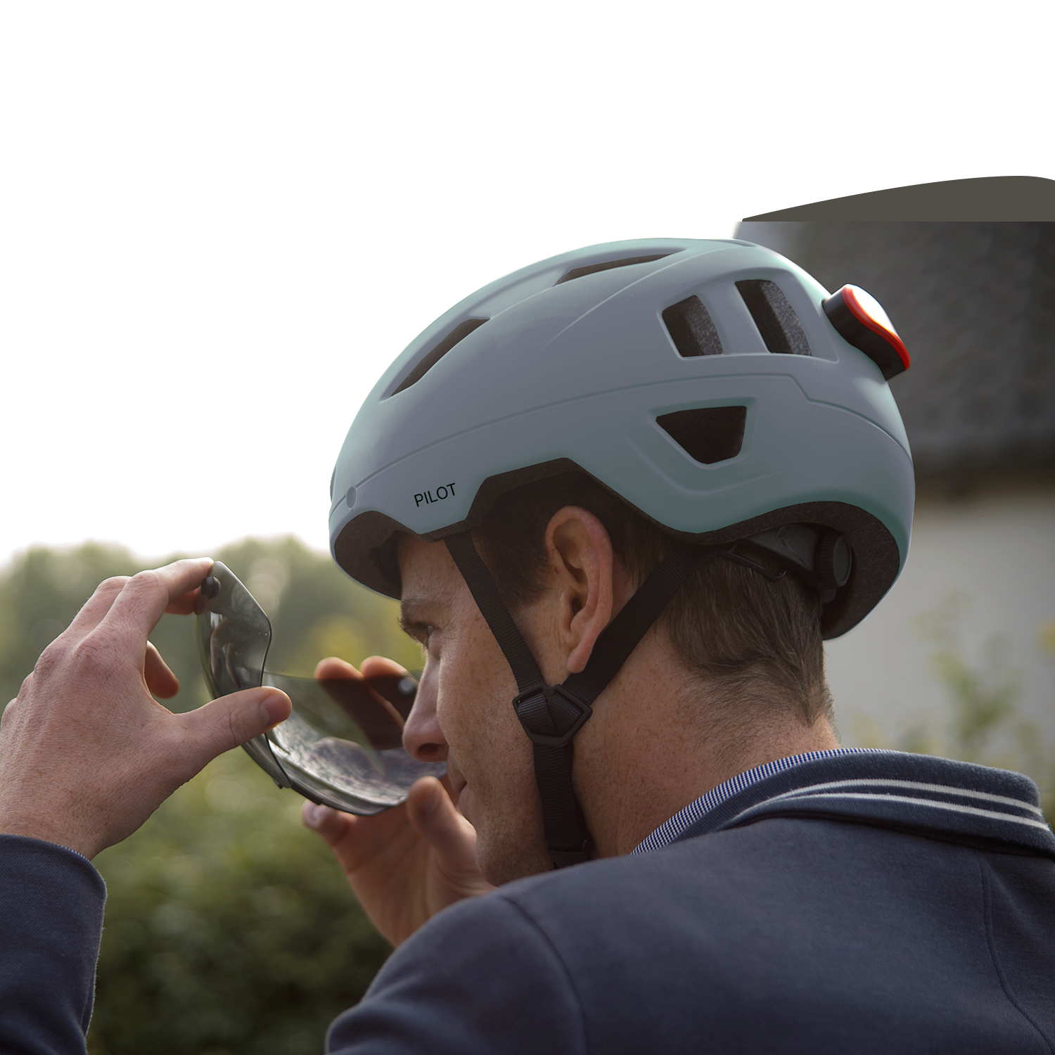 PILOT 3 in 1 fietshelm met afneembaar vizier - lichtgewicht