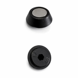 Set (3 stycken) magneter med svarta fästklämmor.