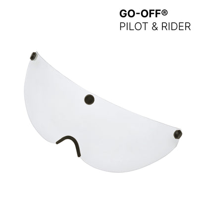 GO-OFF PILOT & RIDER Transparent Visor - Magnetic Helmet Visor